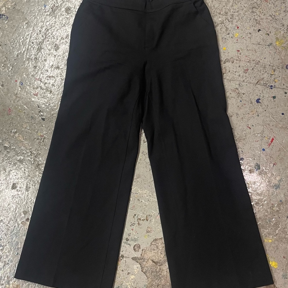 SPANX Black Work Pants Pull-On Stretch Trousers LG